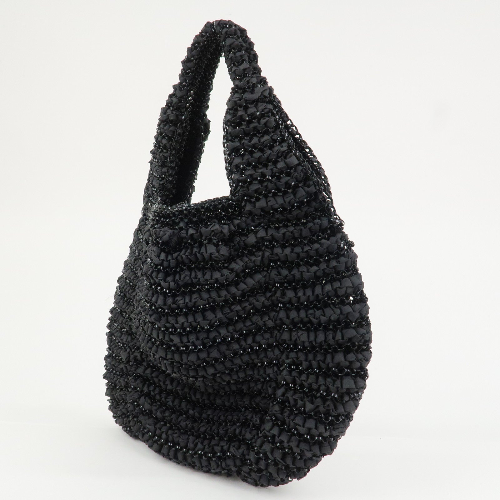 ANTEPRIMA PVC Nylon Hand Bag Shoulder Bag Black