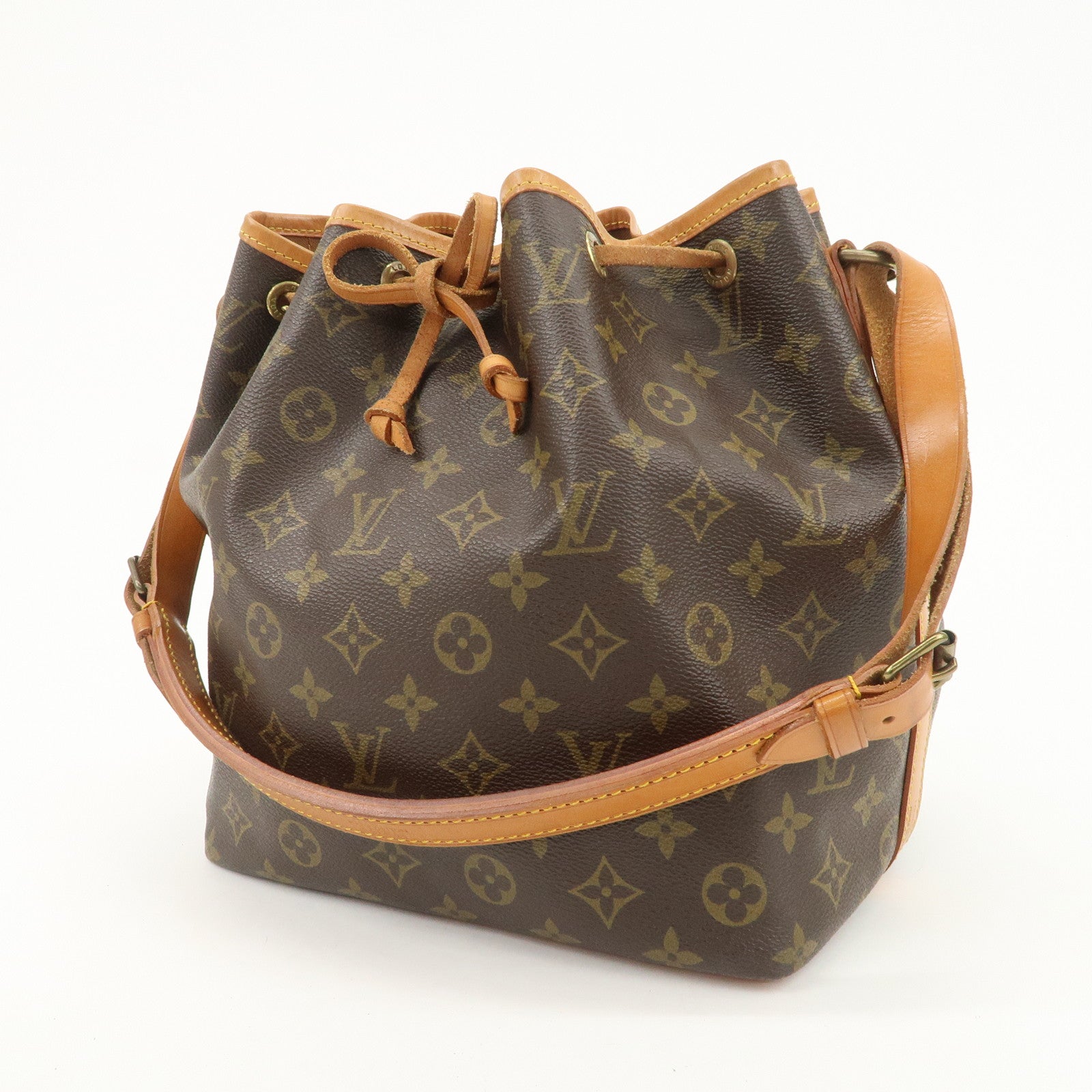 Louis Vuitton Monogram Petit Noe Shoulder Bag Brown M42226