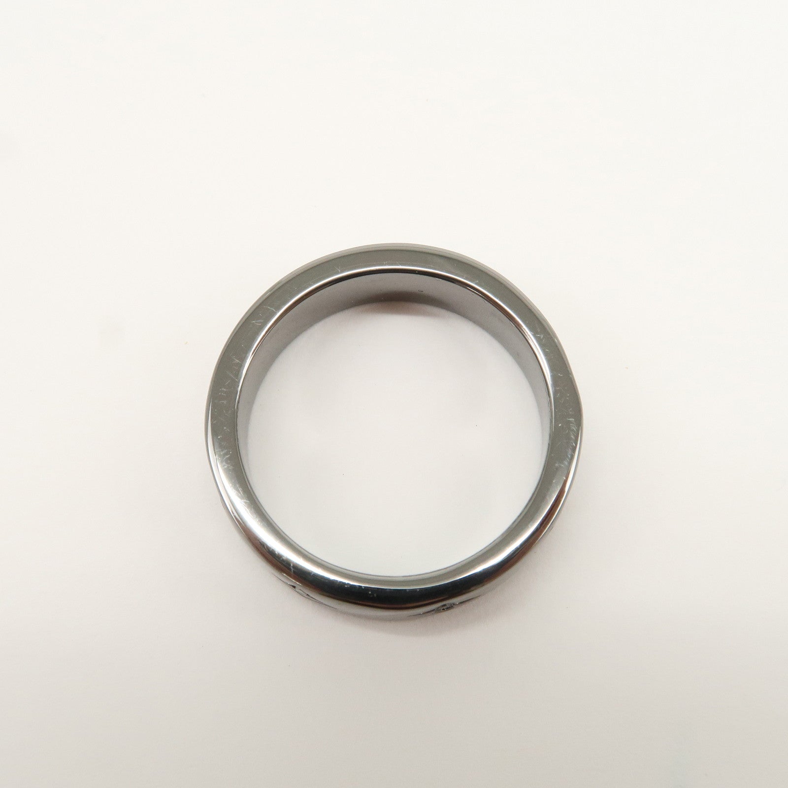Louis Vuitton Monogram Mosaic Thin Ring Metal M Black Silver M1181