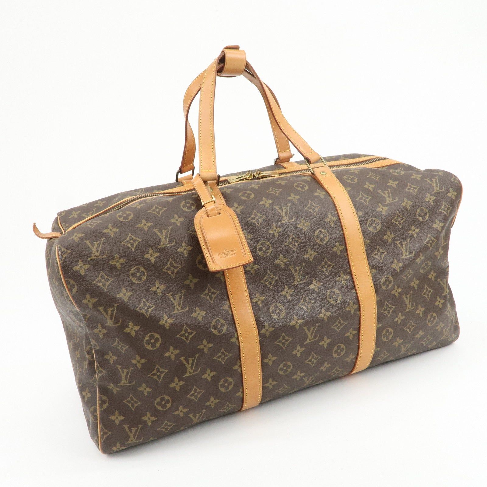 Louis Vuitton Monogram Sac Souple 55 Boston Bag Brown M41622