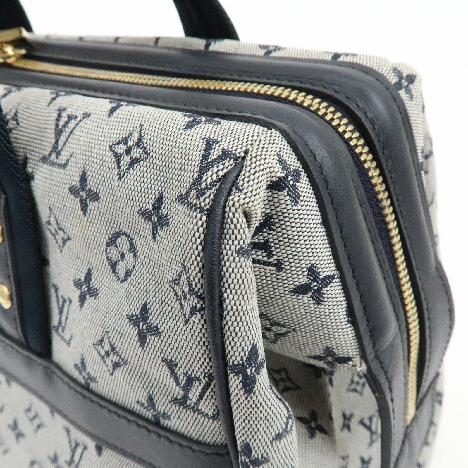 Louis Vuitton Monogram Mini Josephine GM Hand Bag Blue M92211