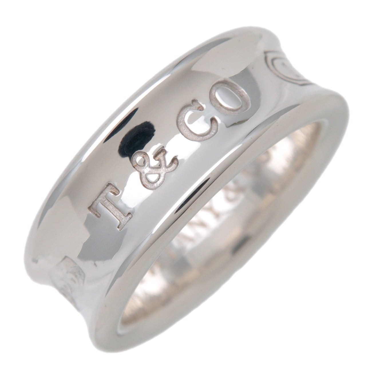 Tiffany & Co 1837 Narrow Ring Medium SV925 Silver US5 EU49 HK10.5