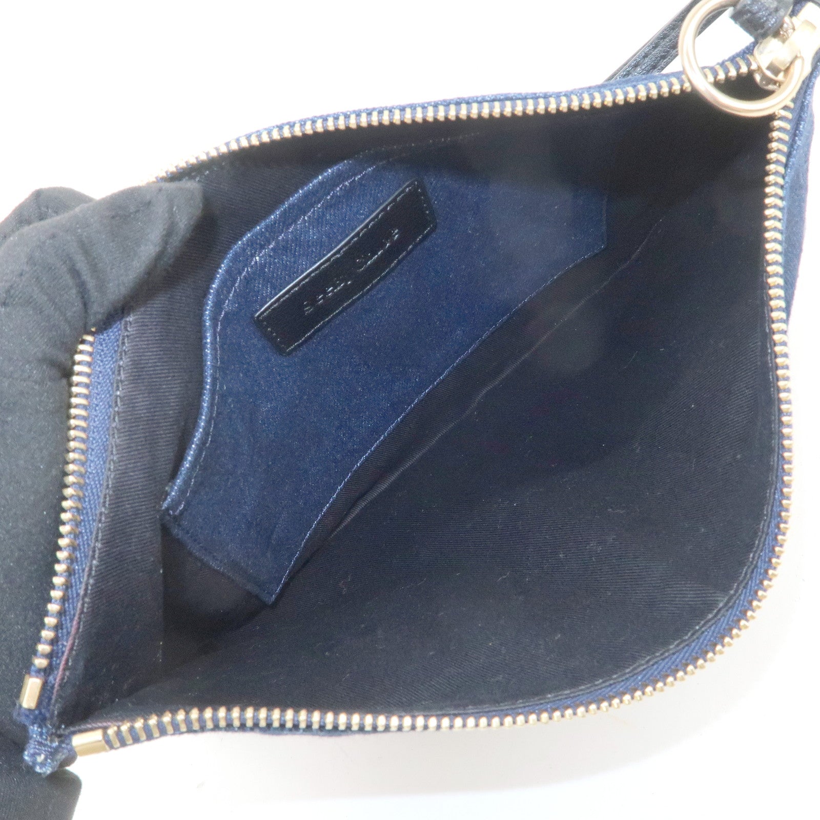Chloe See By Chloe Patch Denim Clutch Bag Pouch Bag Blue