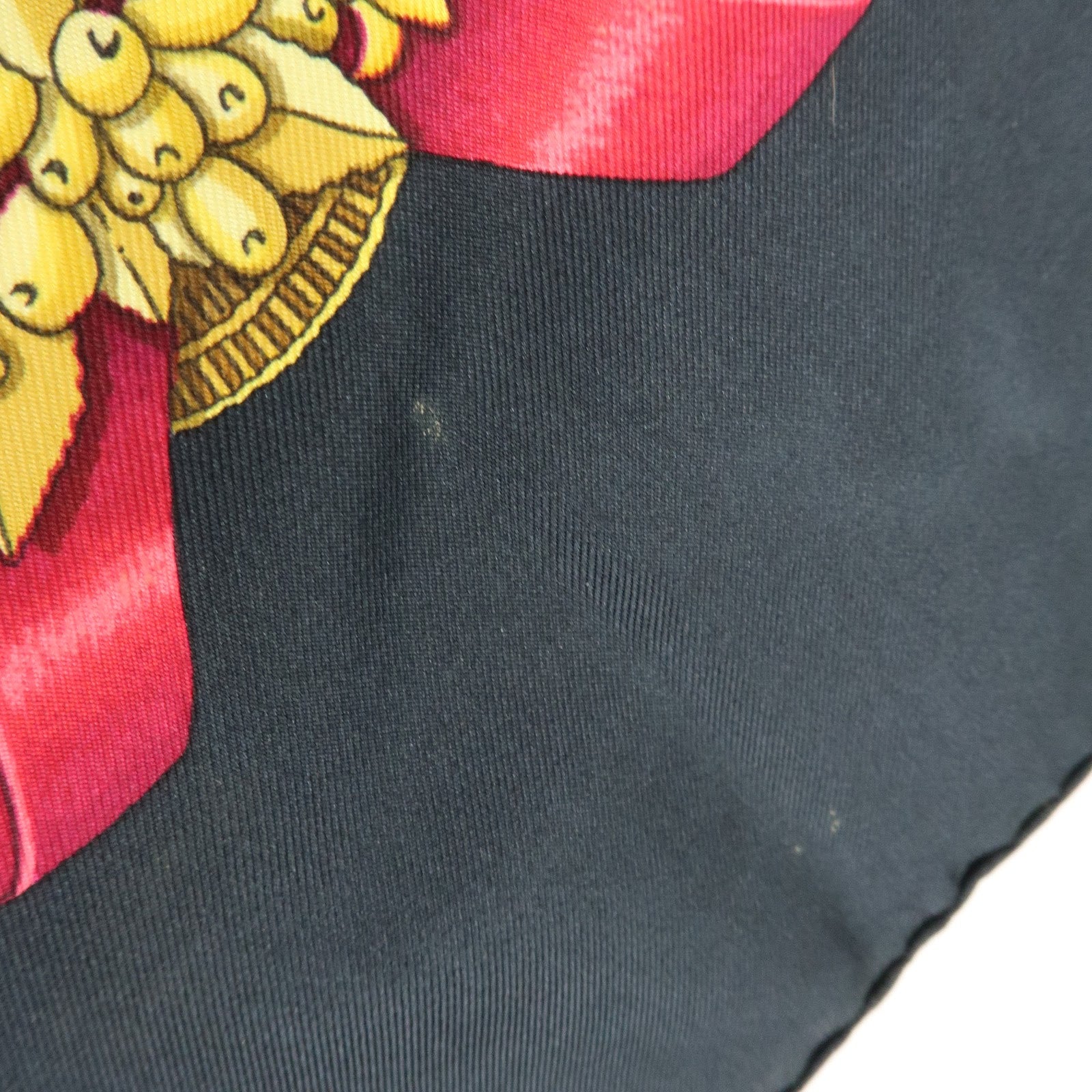 HERMES Carre 90 Silk 100% Scarf LES RUBANS DU CHEVAL Black