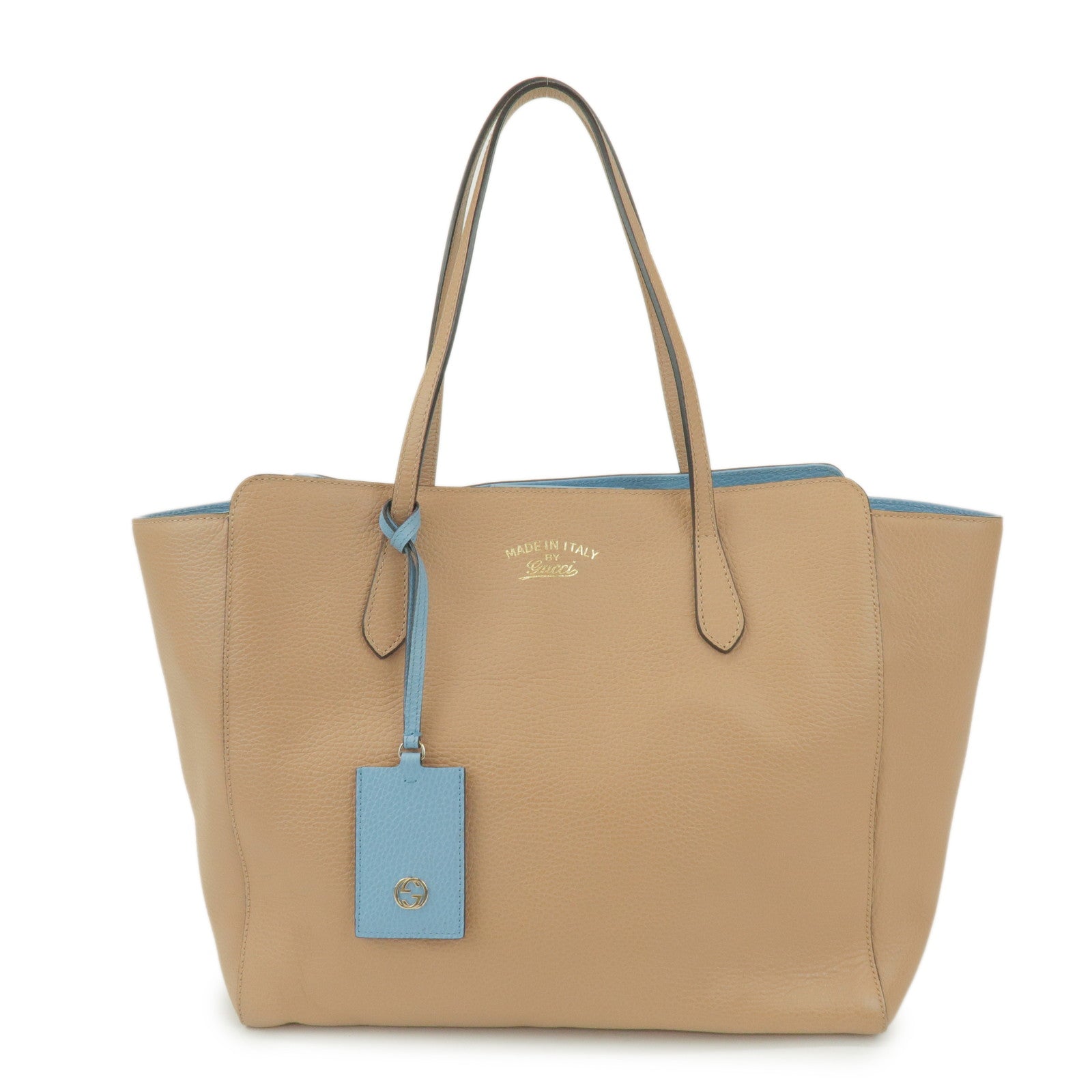 GUCCI Interlocking G Swing Large Tote Bag Shoulder Bag Beige 354397