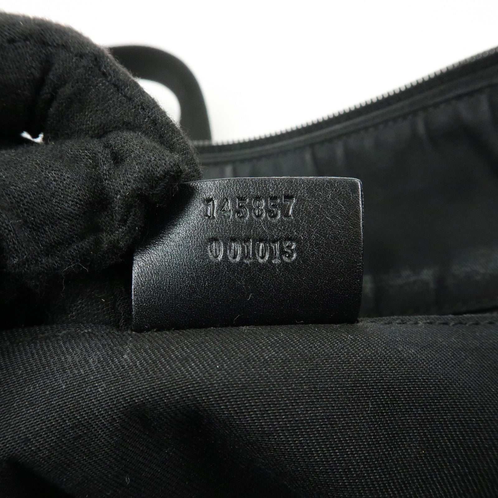 GUCCI GG Canvas Leather Shoulder Bag Crossbody Bag Black 145857