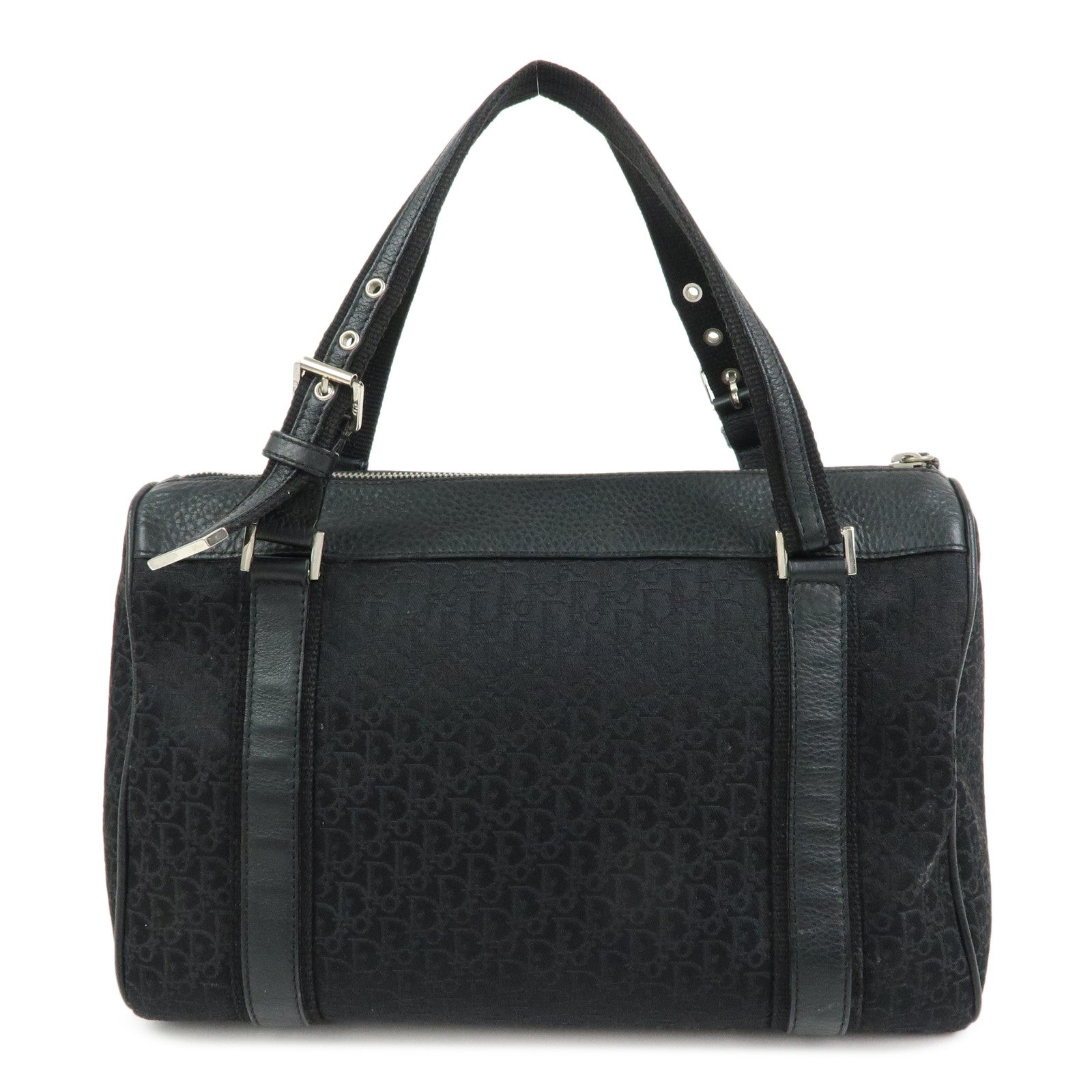 Christian Dior Street Chic Trotter Canvas Leather Boston Bag