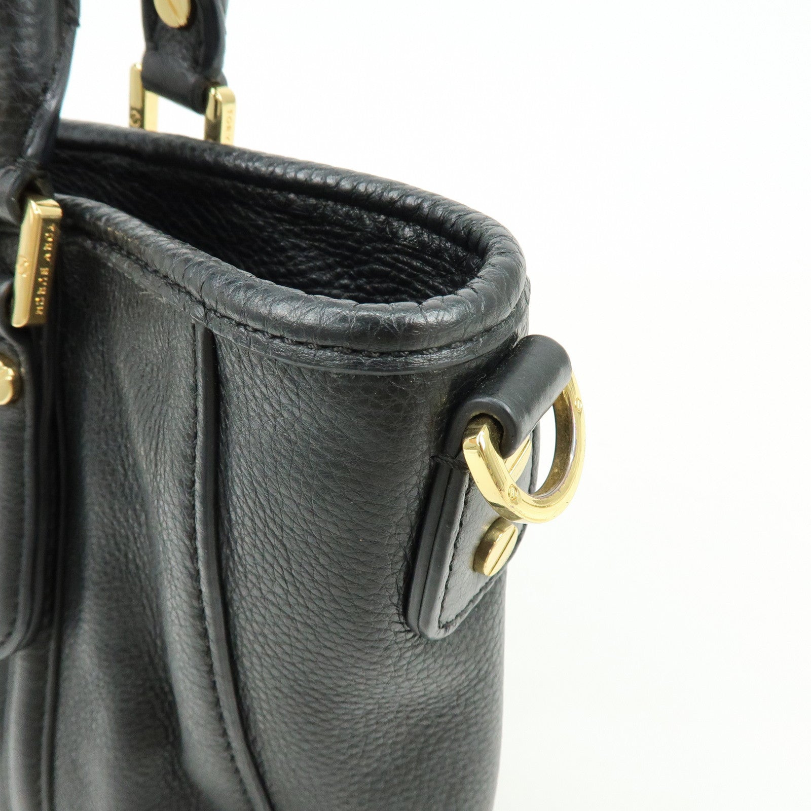 TORY BURCH Amanda Leather 2Way Bag Hand Bag Shoulder Bag Black
