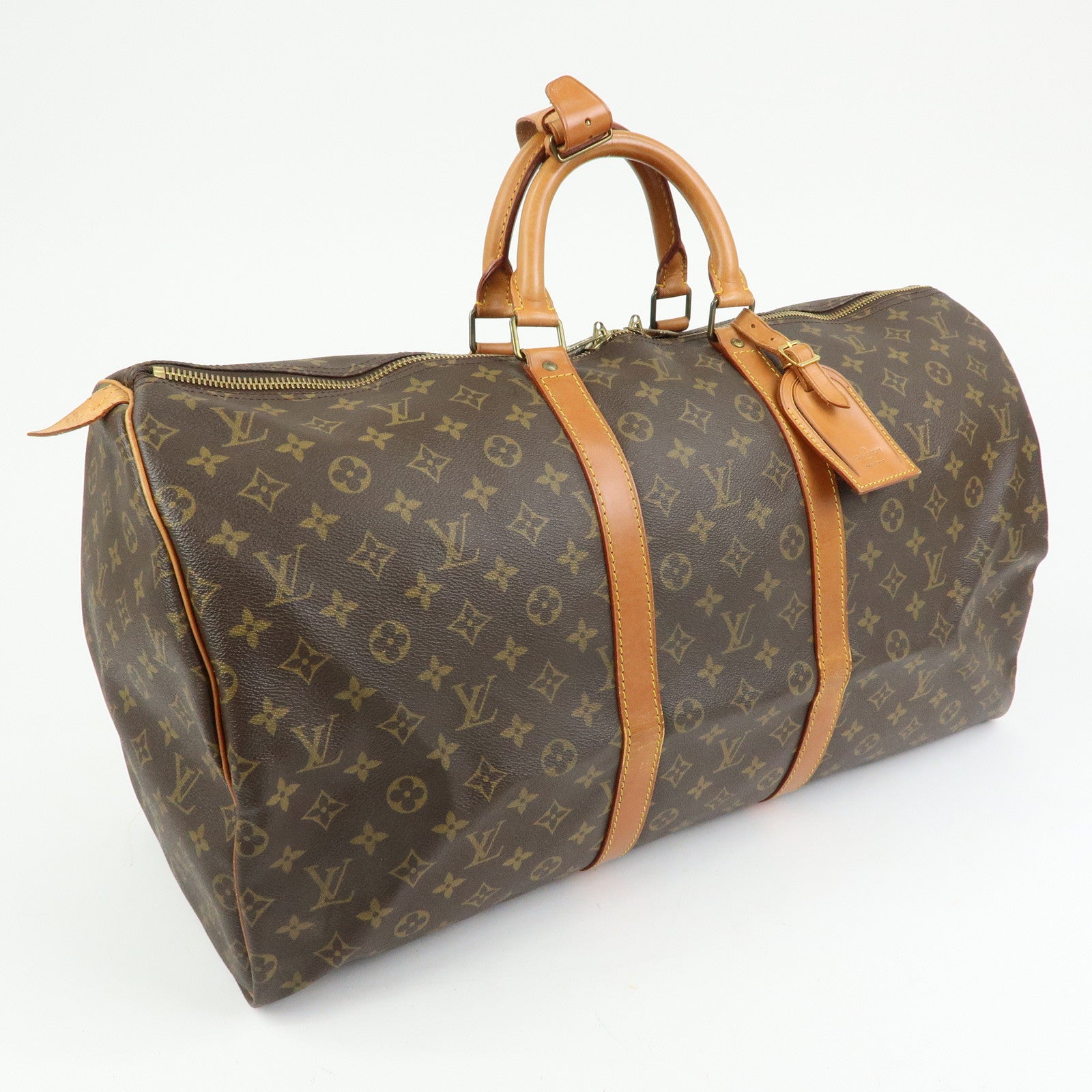 Louis Vuitton Monogram Keep All 55 Boston Bag Brown M41424