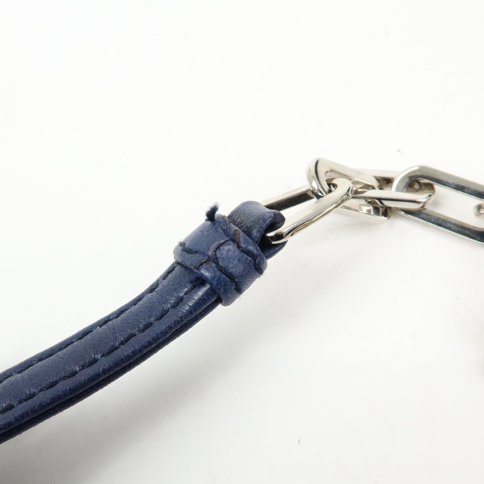 MIU MIU Matelasse Nappa Leather Shoulder Bag Chain Bag Navy