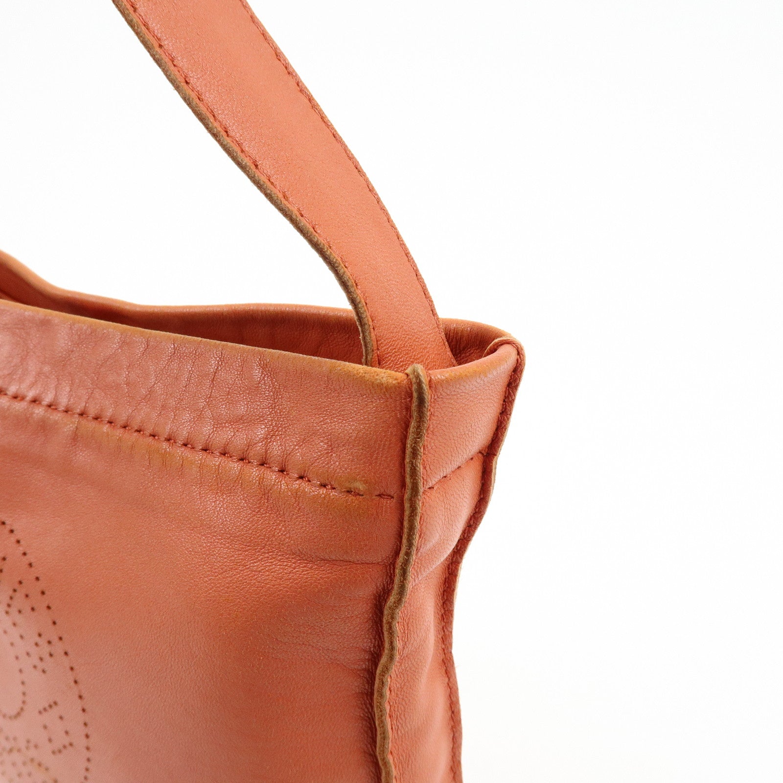 HERMES Leather Clou de Selle Shoulder Bag Crossbody Bag □P Stamped
