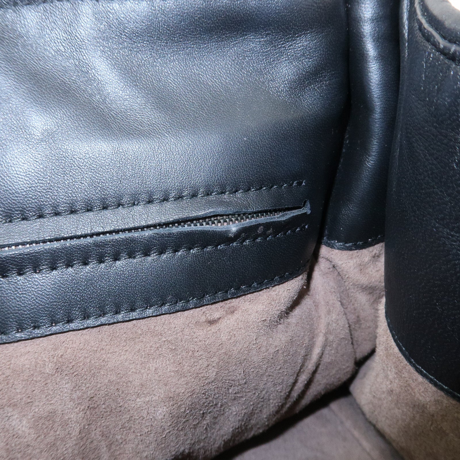 BOTTEGA VENETA Intrecciato Leather Tote Bag Hand Bag Black