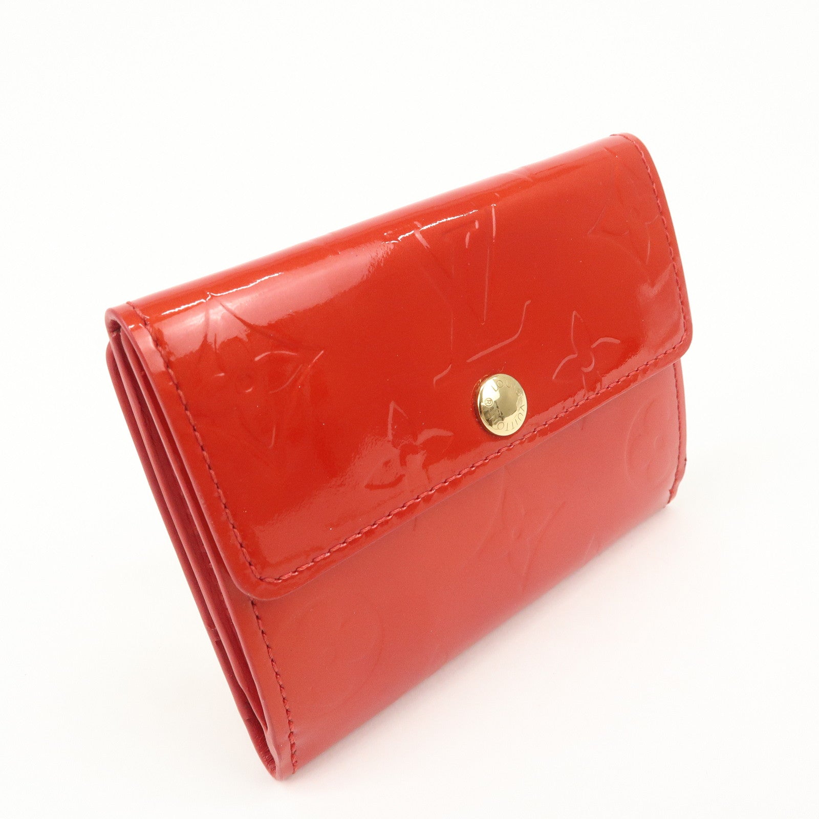 Louis Vuitton Monogram Vernis Ludlow Bi-fold Wallet Rouge M91090