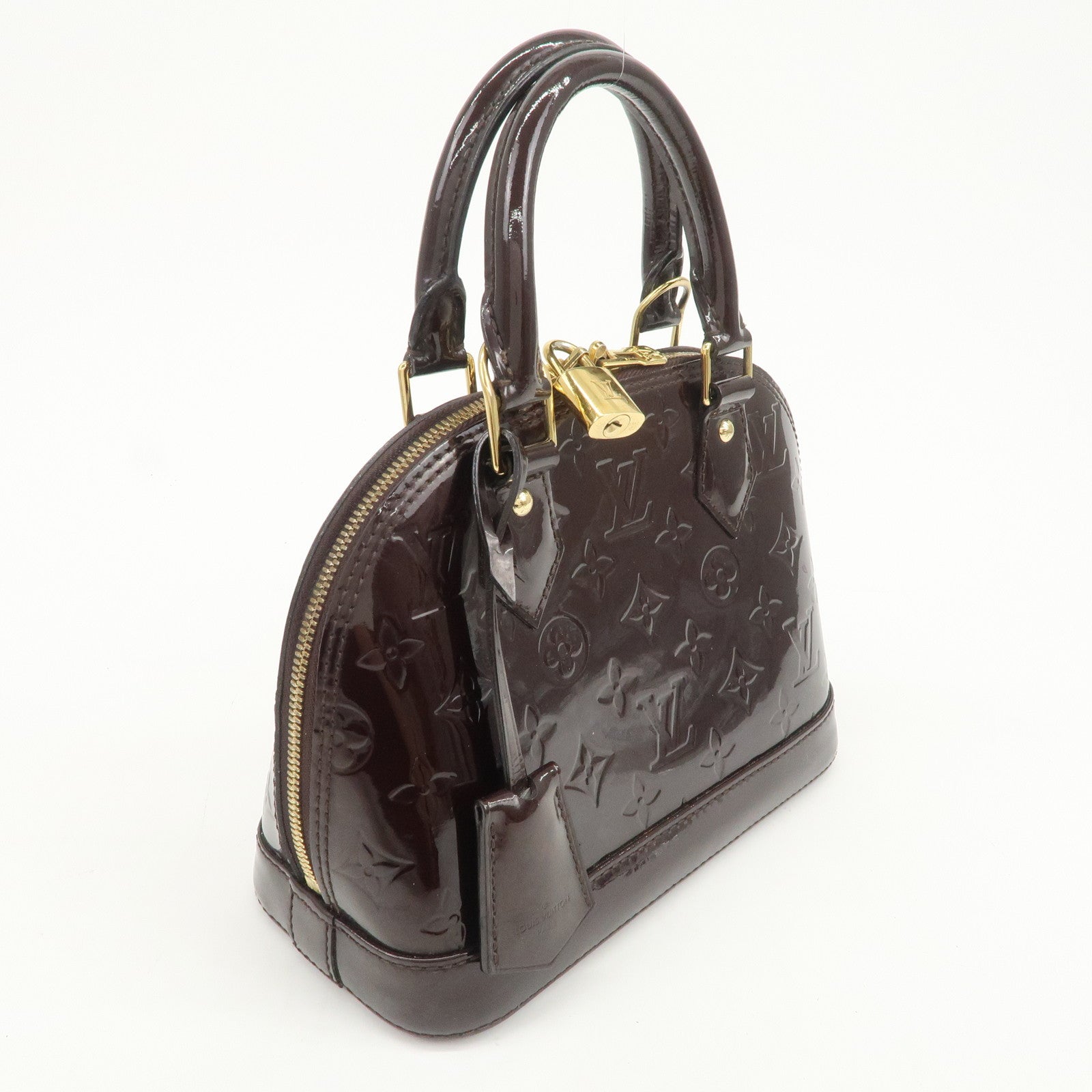 Louis Vuitton Monogram Vernis Alma BB 2Way Bag Amarante M91678