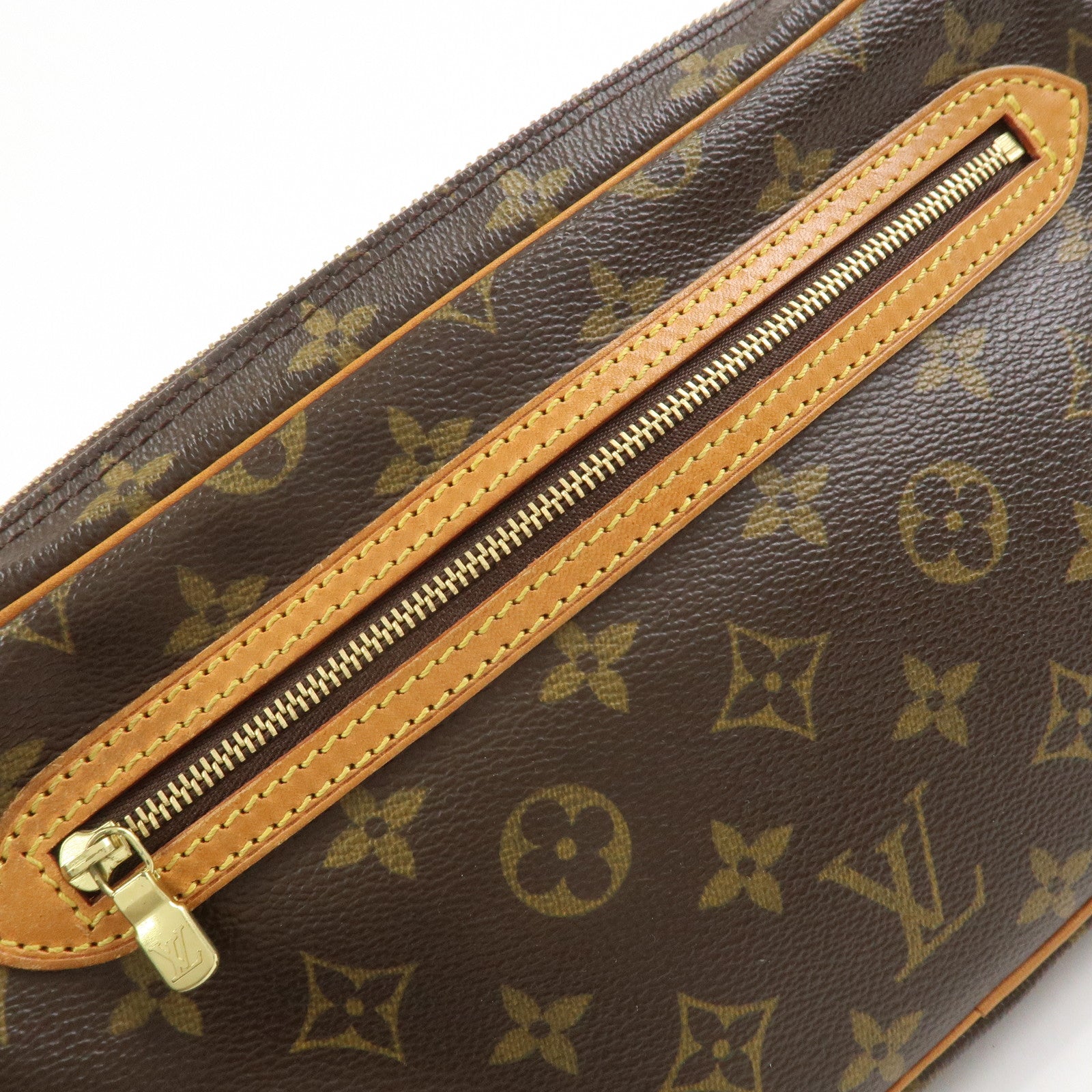 Louis Vuitton Monogram Marly Dragonne GM Clutch Bag Brown M51825