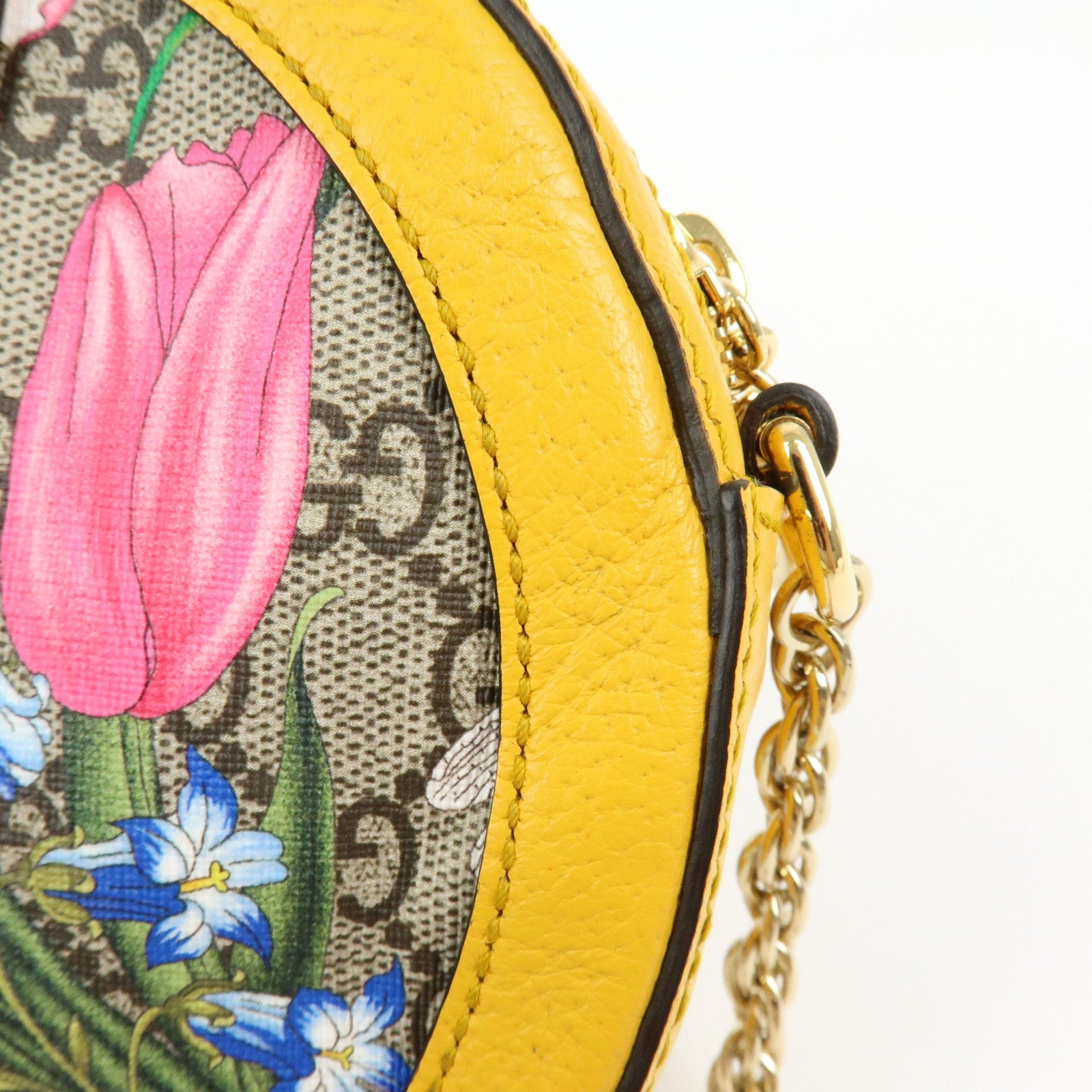 GUCCI Ophidia Sherry Double G Round Mini Chain Shoulder Bag 550618