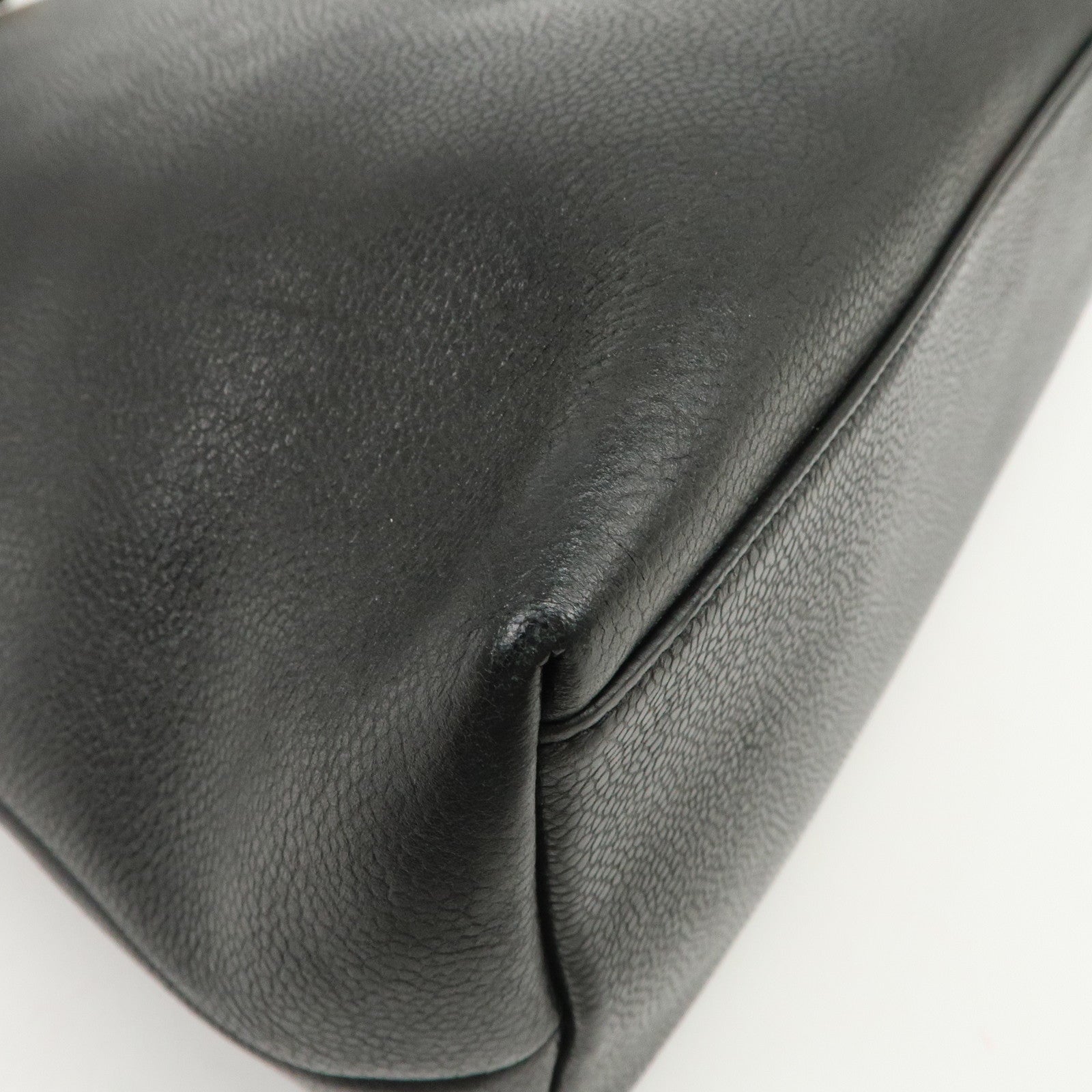 CHANEL COCO Mark COCO Ball Leather Chain Tote Bag Black A03578