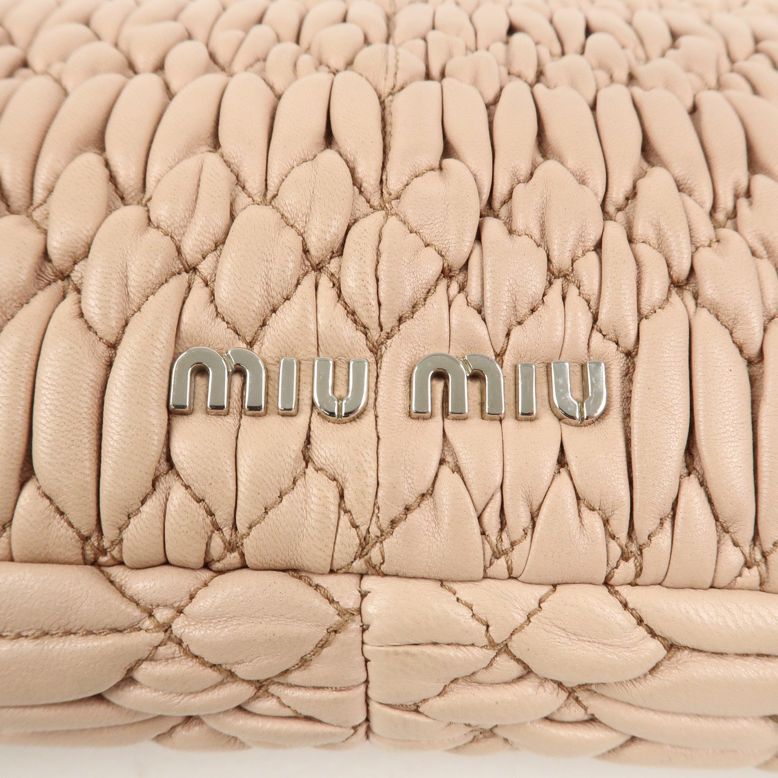MIU MIU Matelasse Leather 2Way Bag Shoulder Bag Pink RP0169