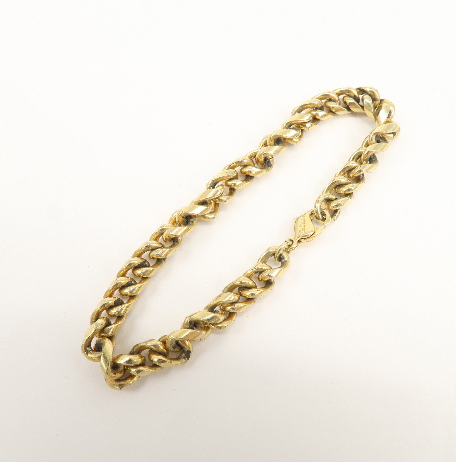 Christian Dior Logo Metal Chain Bracelet Gold