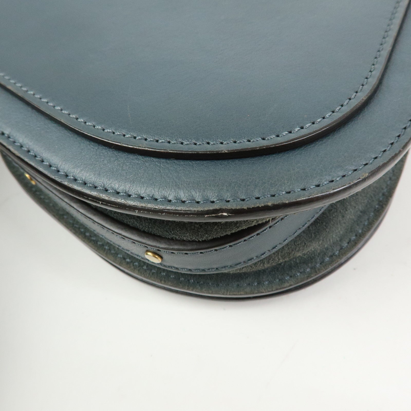 Chloe Nile Leather 2Way Bag Hand Bag Bracelet Bag Blue
