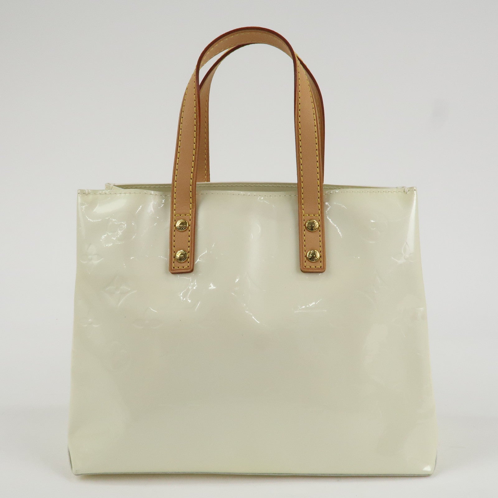 Louis Vuitton Monogram Vernis Leather Lead PM Tote Bag Perle M91336 Used