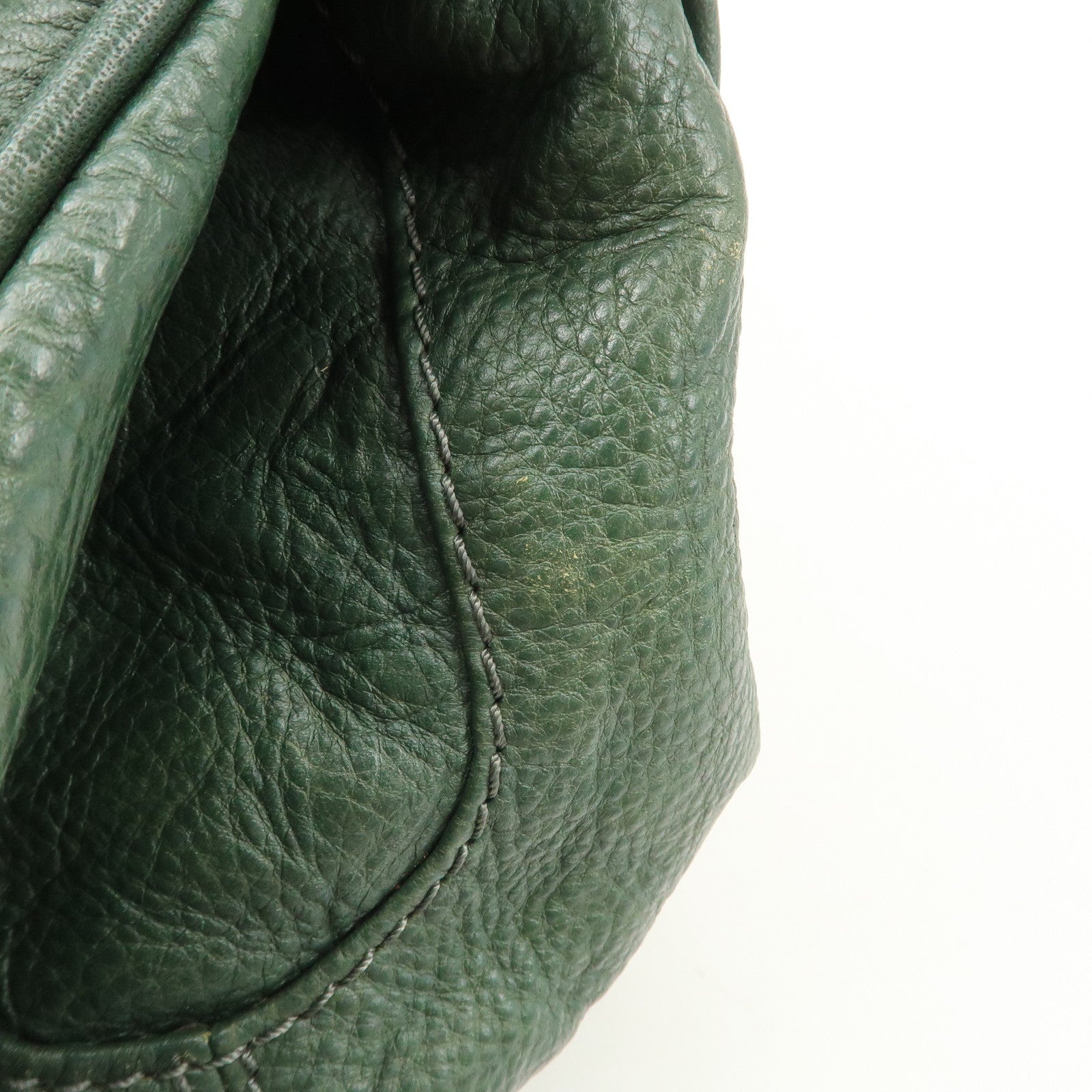 Chloe Padington Leather Hand Bag Shoulder Bag Green - Used