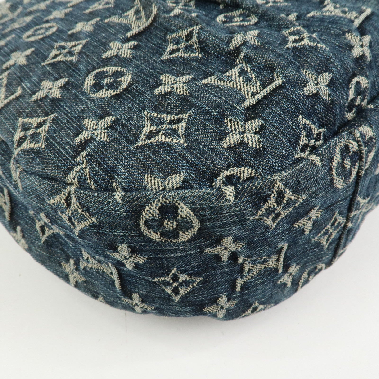 Louis Vuitton Monogram Denim Daily GM Shoulder Bag Gris Bleu M40493