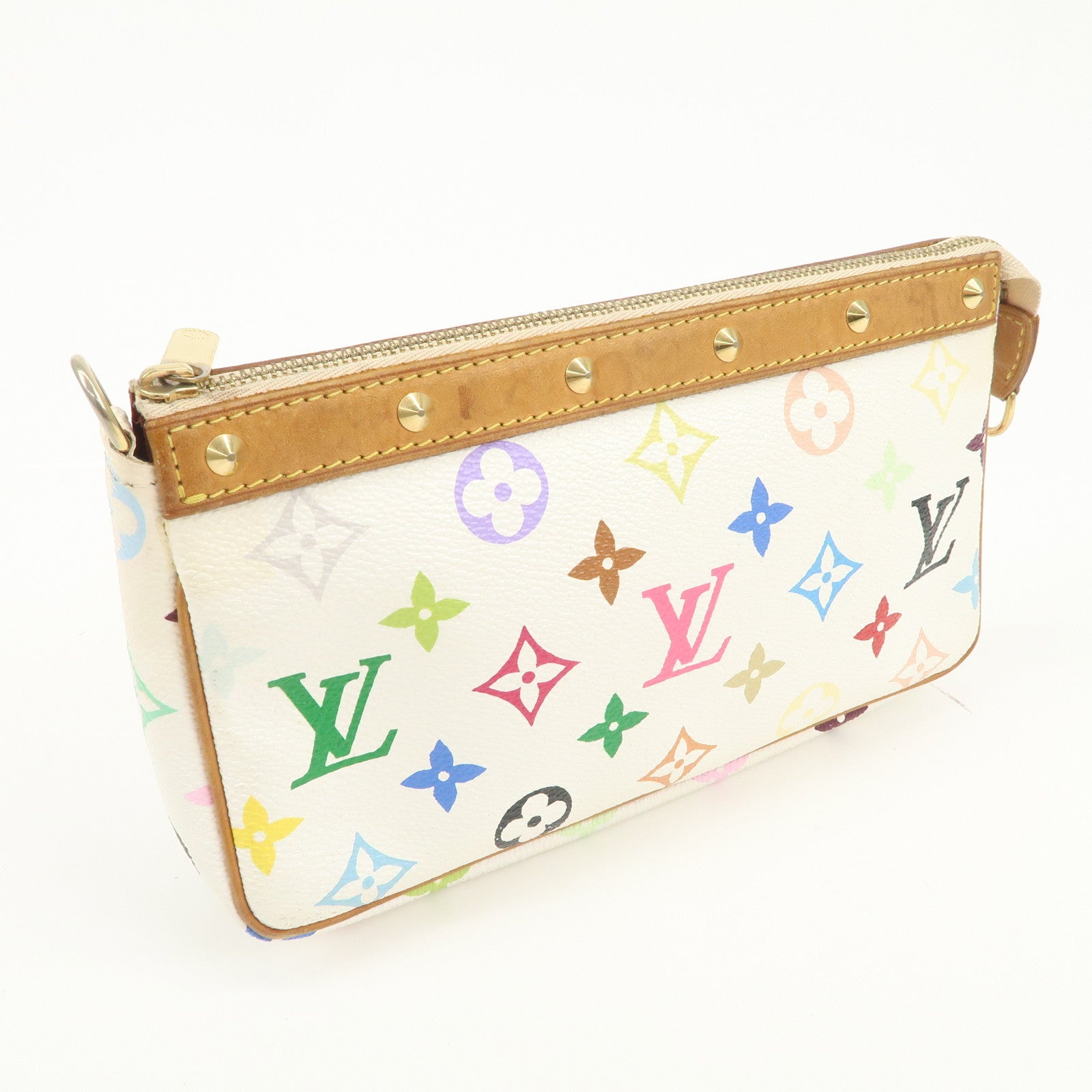 Louis Vuitton Monogram Multicolor Pochette Accessoires Blanc M92649