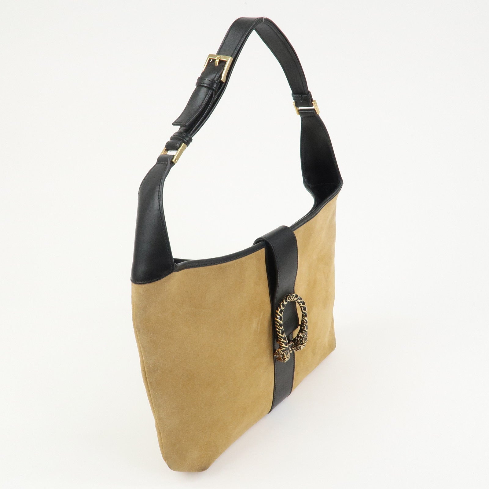 GUCCI Dionysus Suede Leather Shoulder Bag Light Brown 001.4067