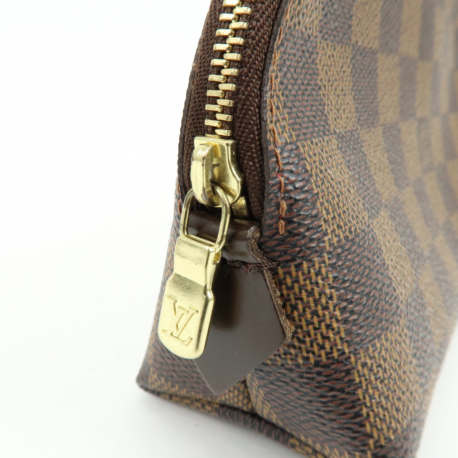 Louis Vuitton Damier Pochette Cosmetic PM Pouch Brown N47516
