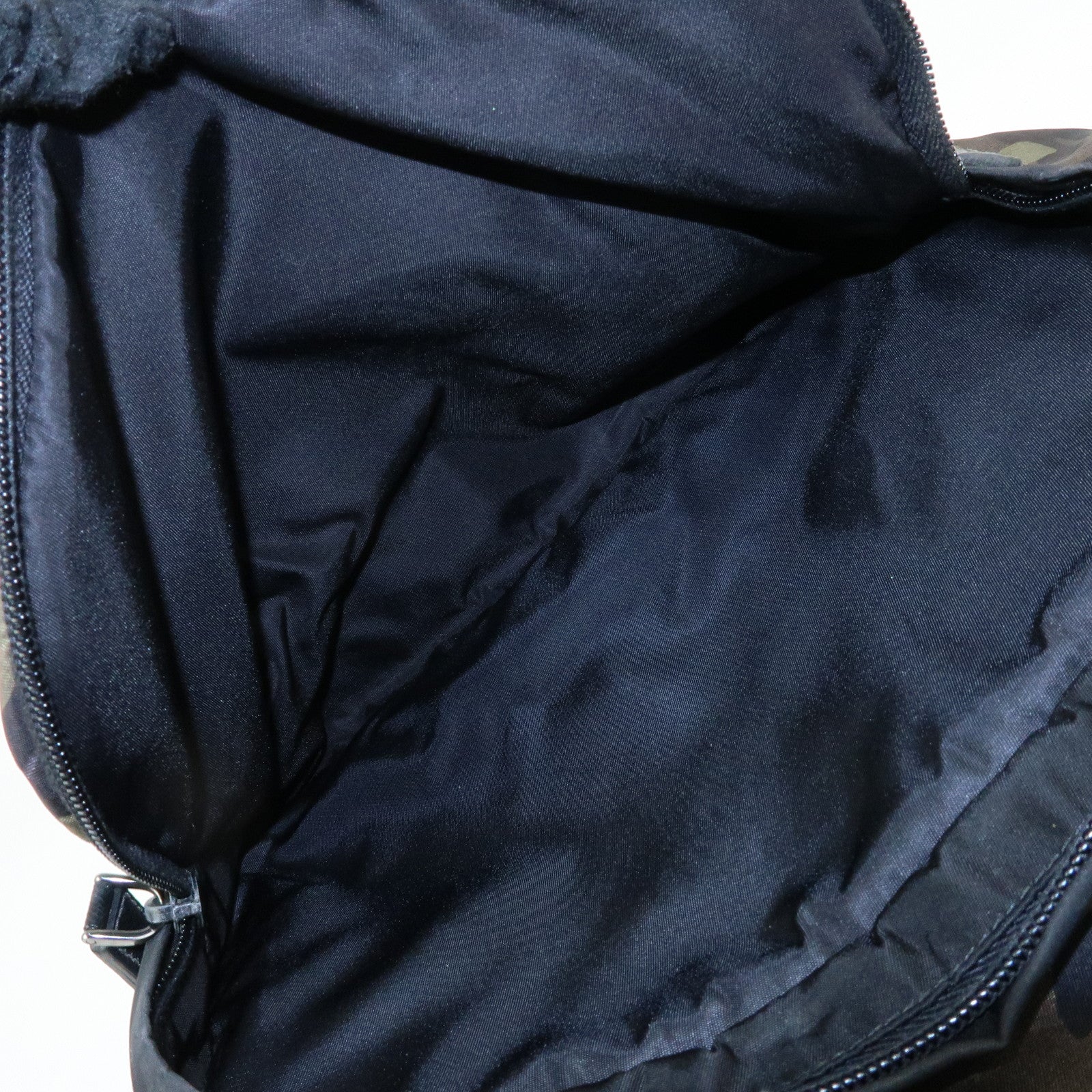 PRADA Triangle Logo Nylon Leather Backpack Camouflage VZ0066