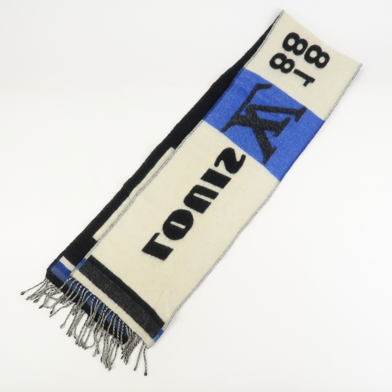 Louis Vuitton Echarpe LV Forward Cashmere Wool Scarf Black M73439