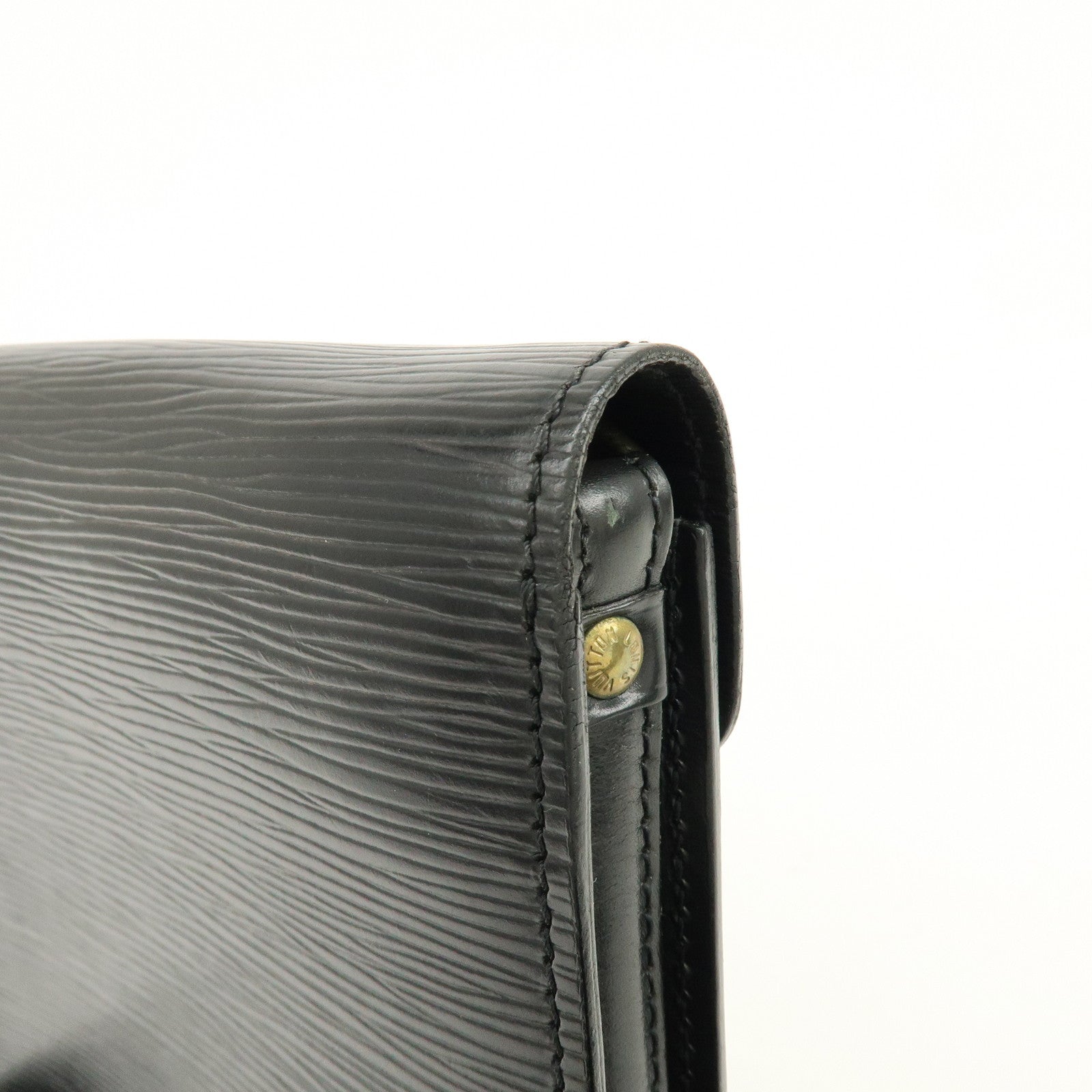 Louis Vuitton Epi Sellier Dragonne Clutch Bag Noir Black M52612