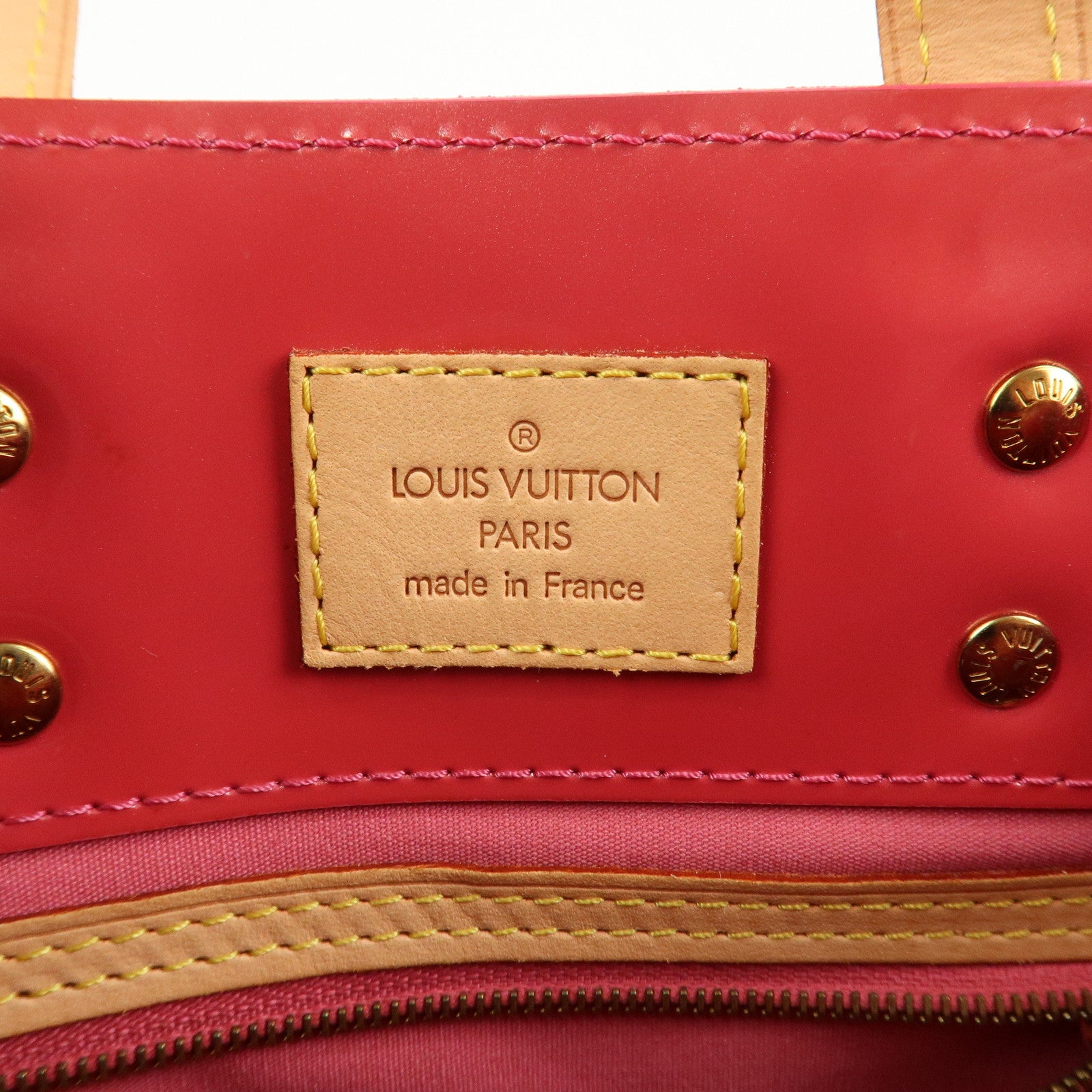 Louis Vuitton Monogram Vernis Lead PM Hand Bag Framboise M9132F