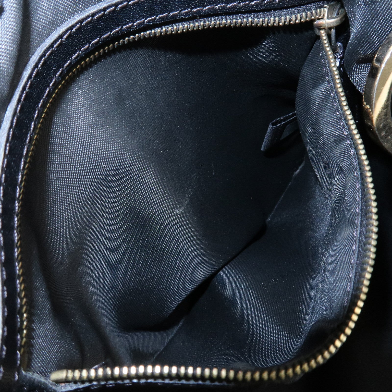 FENDI Leather Shoulder Bag Hand Bag Black 8BR340