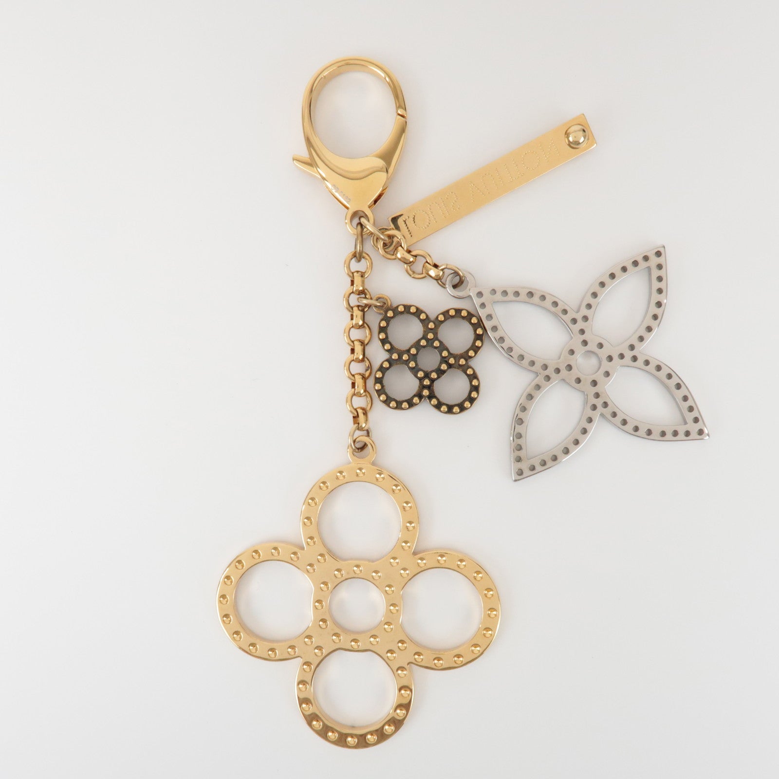 Louis Vuitton Bijoux Sac Tabage Bag Charm Gold Silver M65722