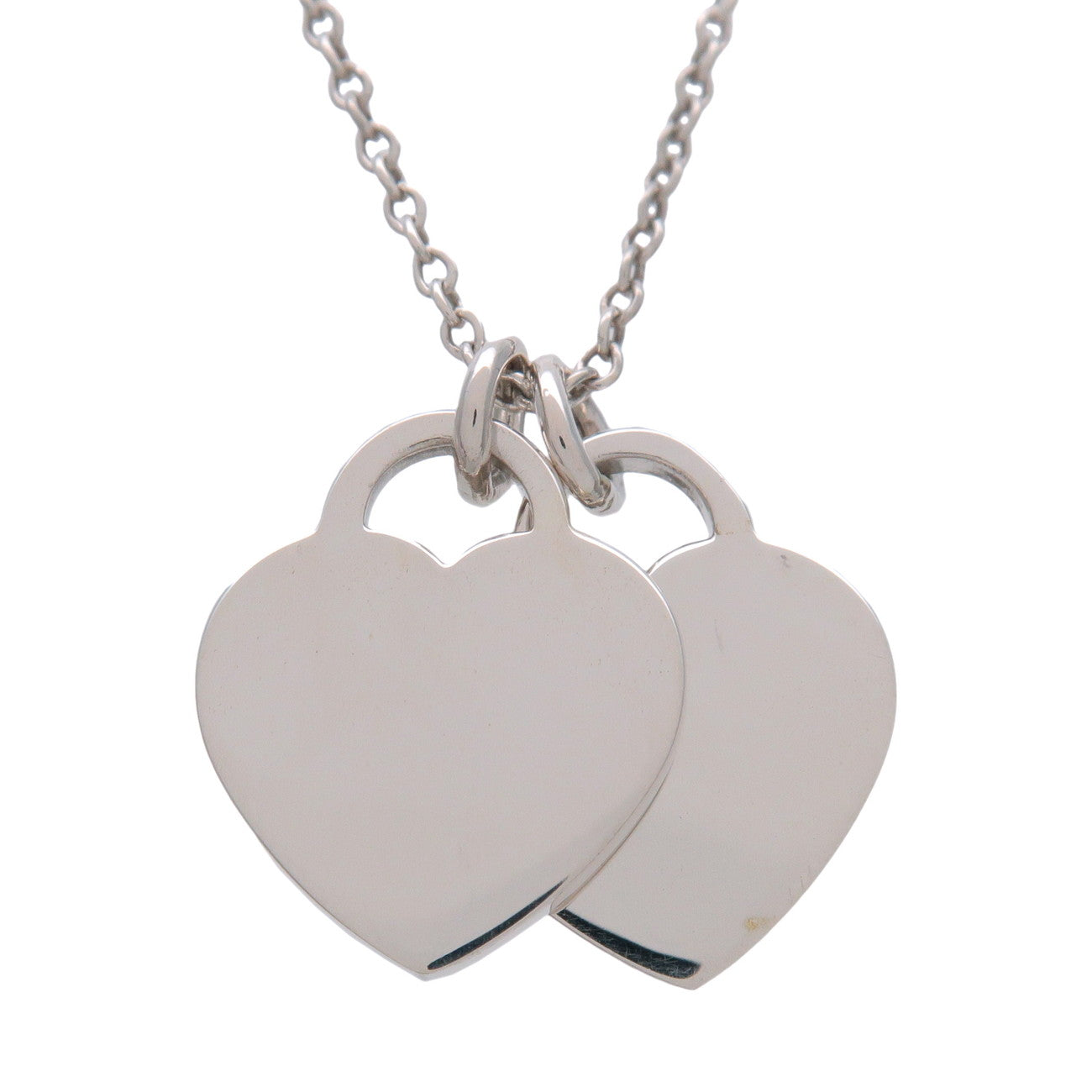 Tiffany & Co Return to Tiffany Mini Double Heart Tag Necklace SV925