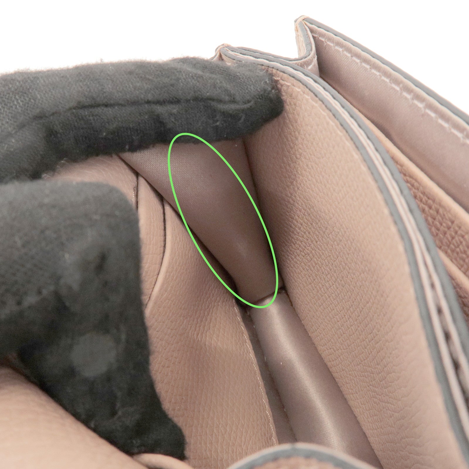 VALENTINO V Sling Leather Shoulder Bag Crossbody Bag Pink Beige