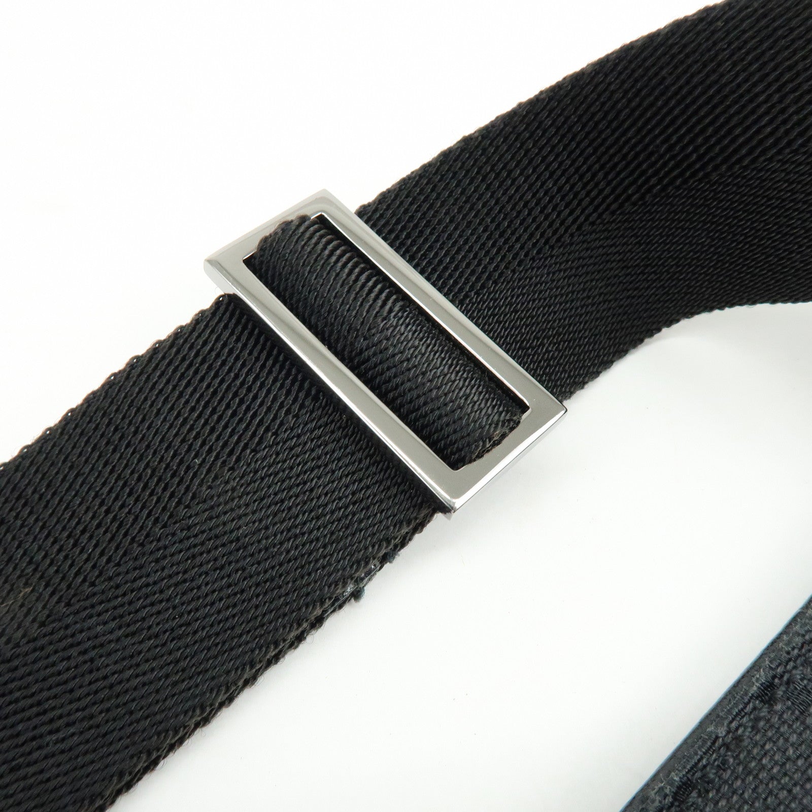 GUCCI GG Canvas Leather Waist Bag Crossbody Bag Black 28566