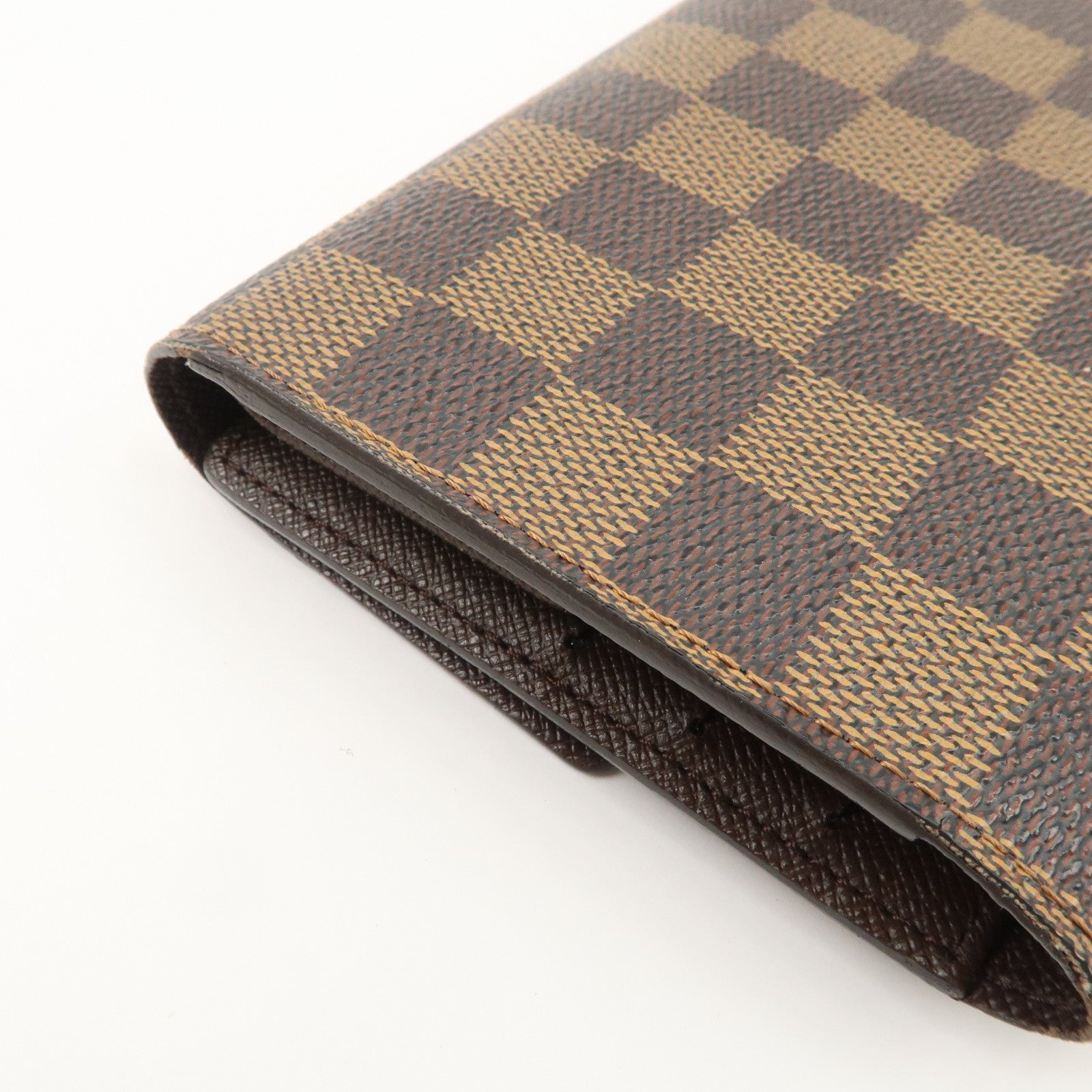 Louis Vuitton Damier Porte Tresor International Long Wallet N61215 Used