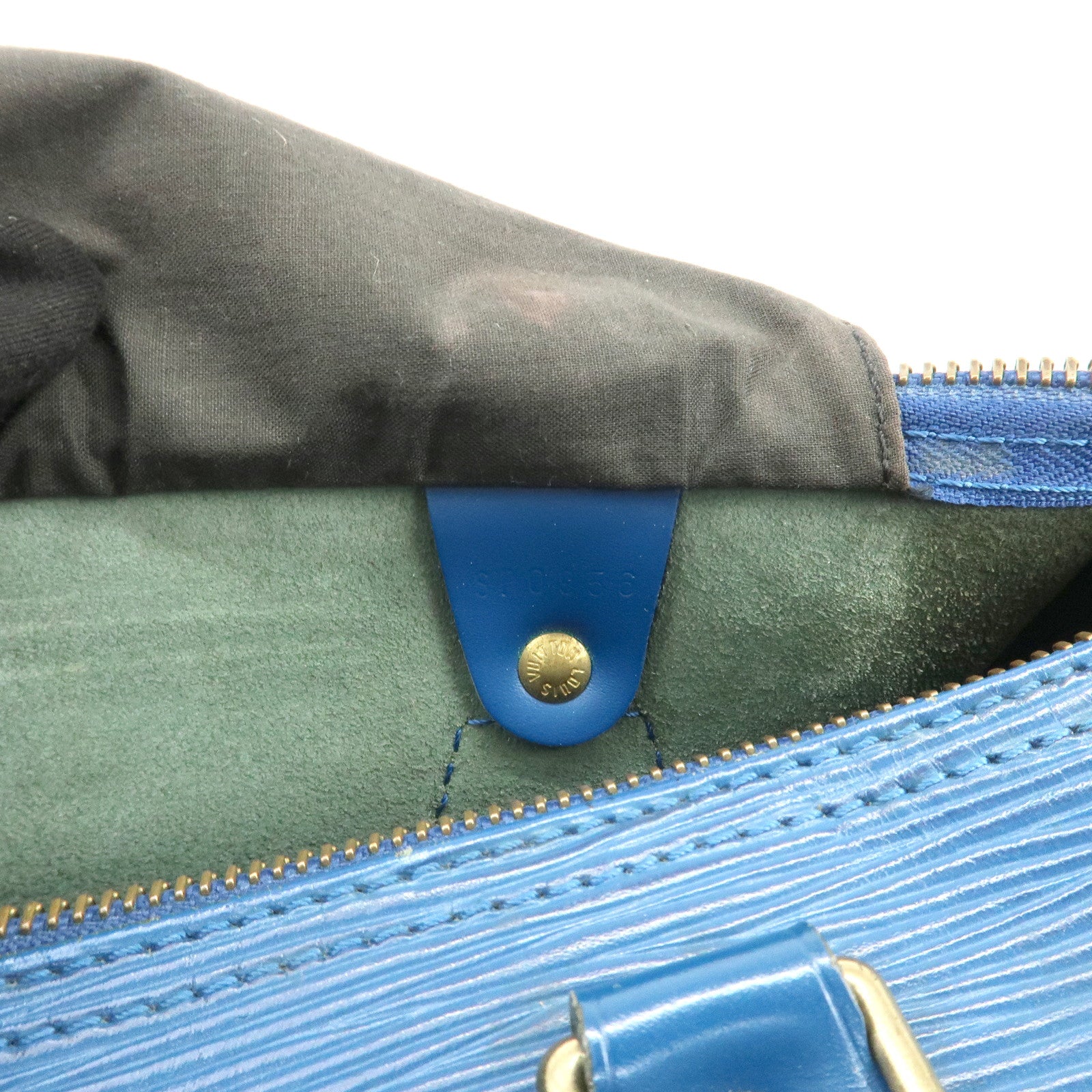 Louis Vuitton Epi Speedy 25 Hand Bag Boston Bag Toledo Blue M43015