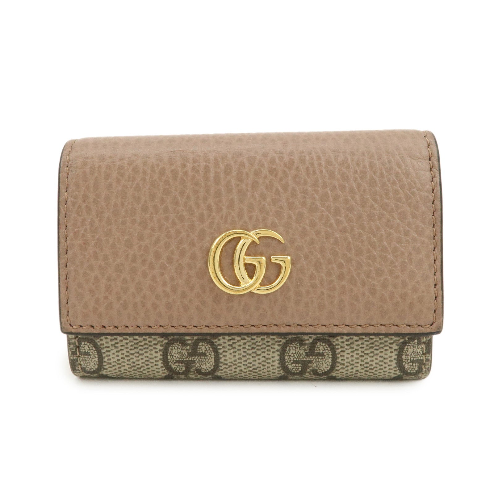 GUCCI GG Marmont GG Supreme 6 Key Case Key Holder Beige 456118