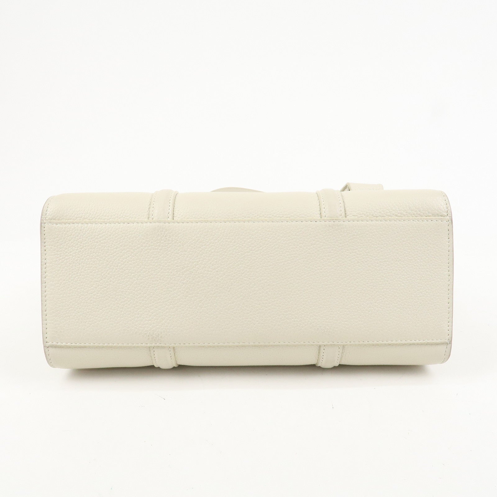 SAINT LAURENT Duffle Lock Leather 2Way Bag Hand Beige