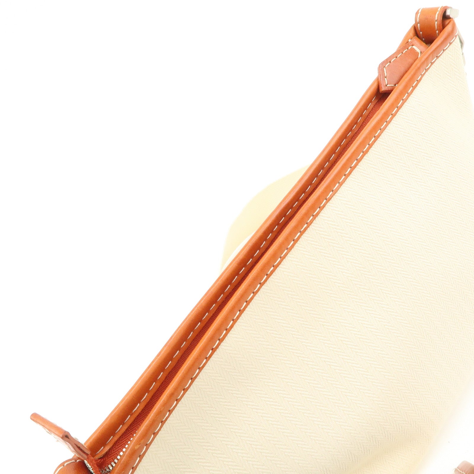 BURBERRY Blue Label  Canvas Leather Shoulder Bag Ivory Brown