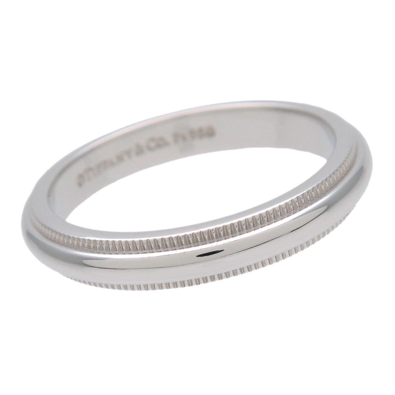 Tiffany & Co Milgrain Band Ring PT950 Platinum US5.75 EU51 HK12.5