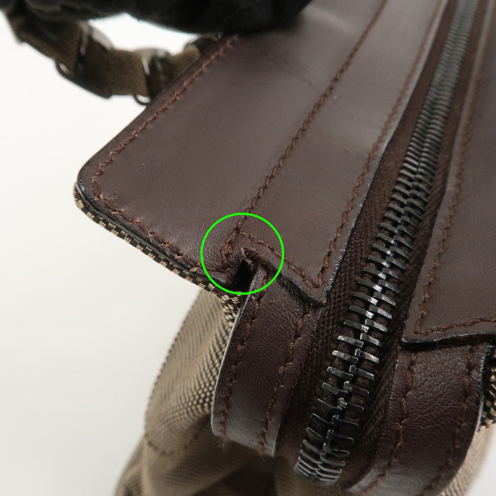 Ferragamo Canvas 2Way Bag Hand Bag Shoulder Bag Brown