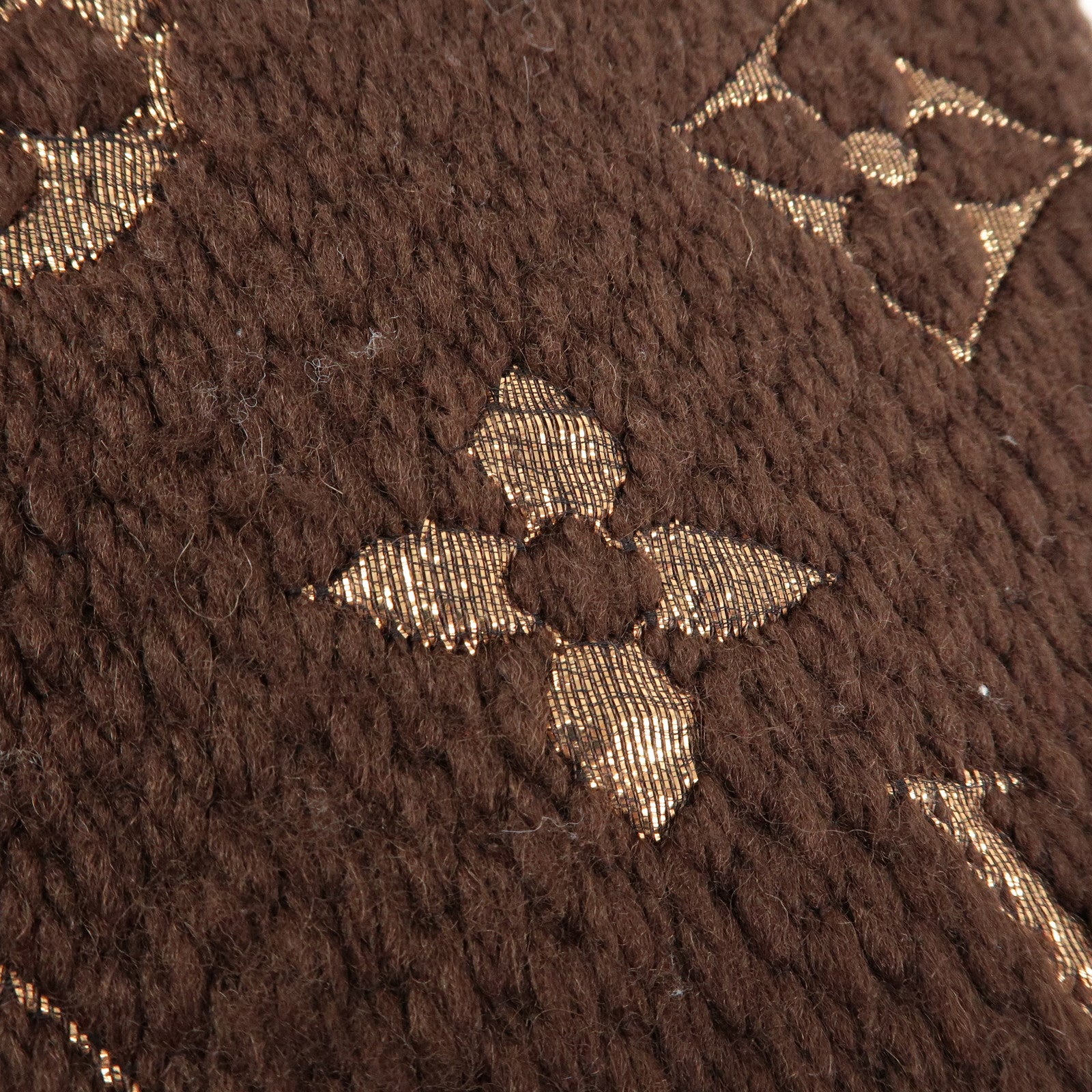 Louis Vuitton Echarpe Logomania Shine Wool Silk Scarf Brown M71383