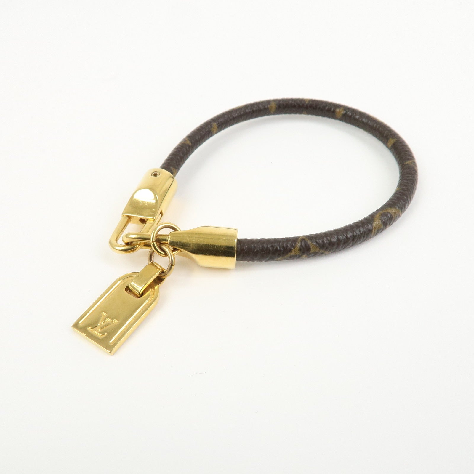 Louis Vuitton Monogram Bracelet Lock It Brown M6605
