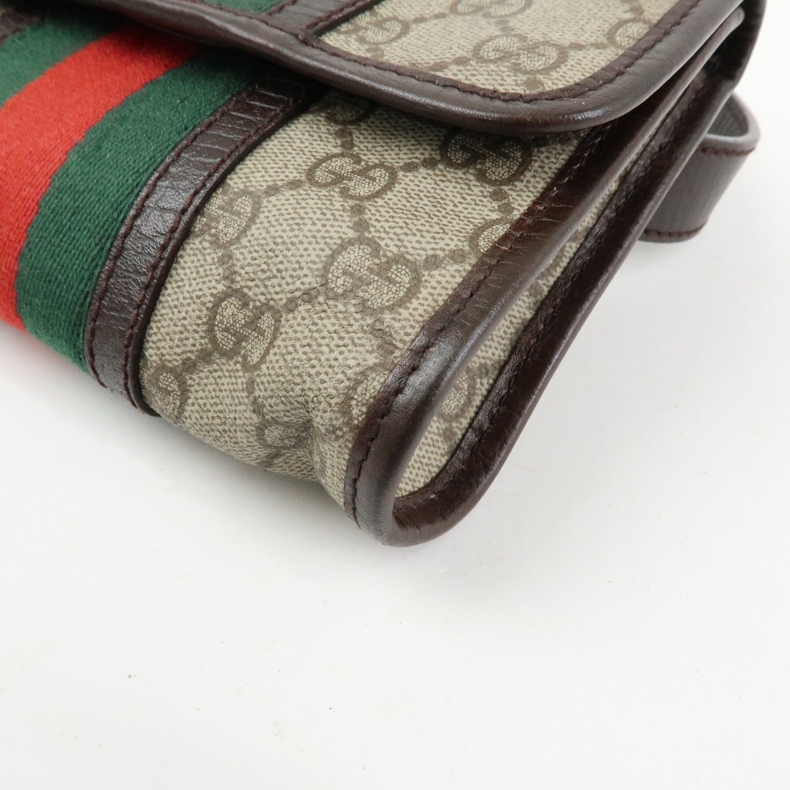 GUCCI Sherry GG Supreme Leather Waist Pouch Body Bag Beige 152597