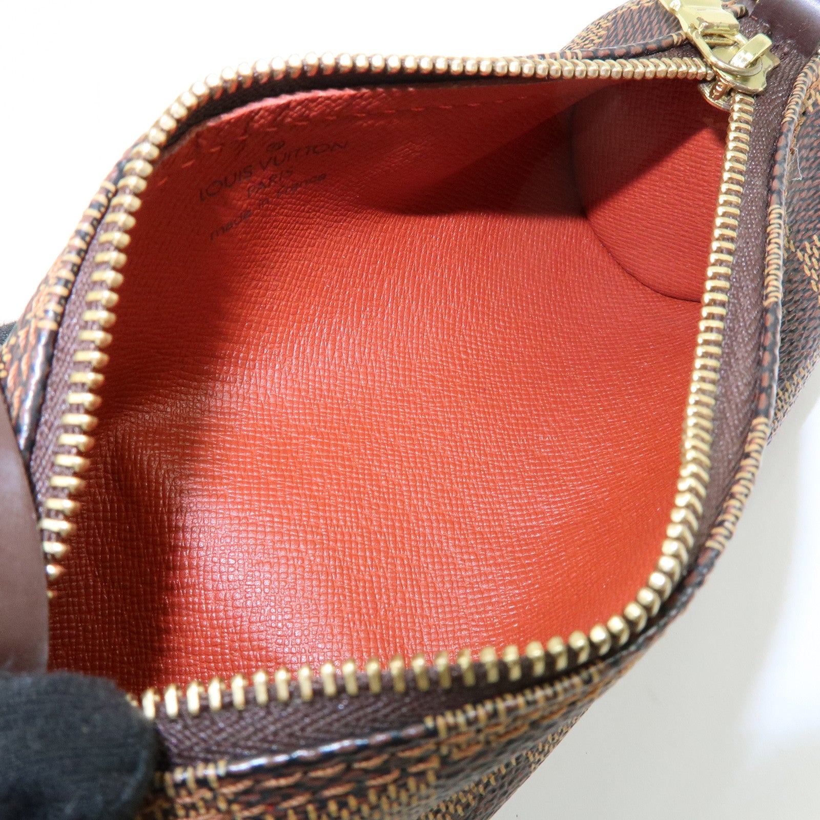Louis Vuitton Damier Ebene Mini Pouch for Papillon Bag Brown